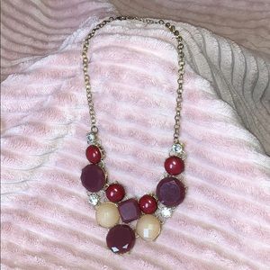 Burgundy gem colored necklace